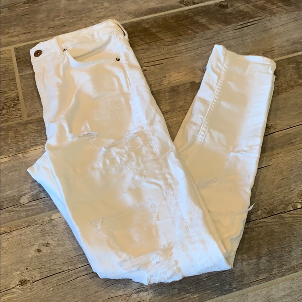 H&M Skinny High Waisted Super Distressed Jeans